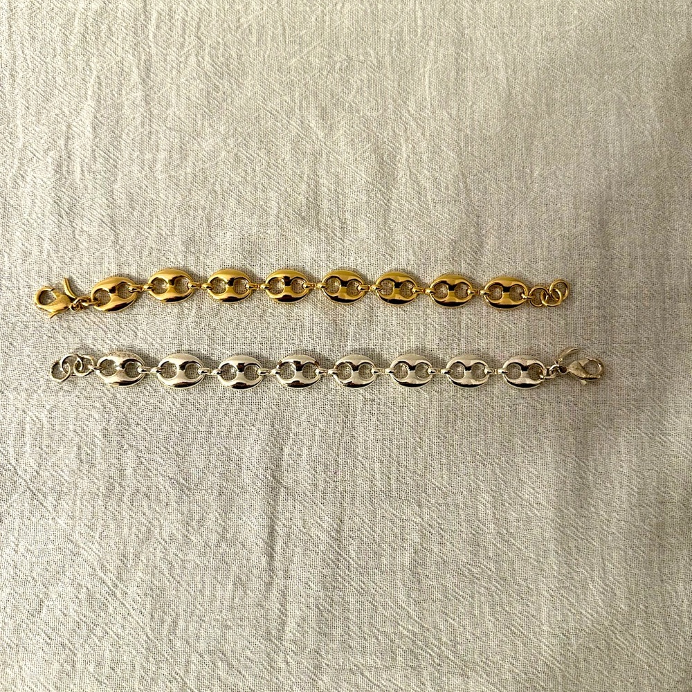 Banana Republic Gucci Link Bracelets size 8